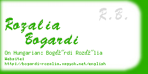 rozalia bogardi business card